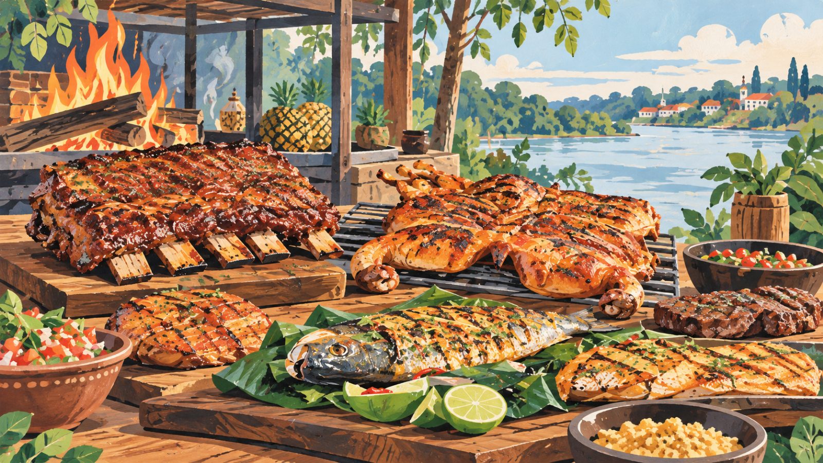 Brasa Brasil reúne cinco proteínas em viagem pelos sabores regionais do país