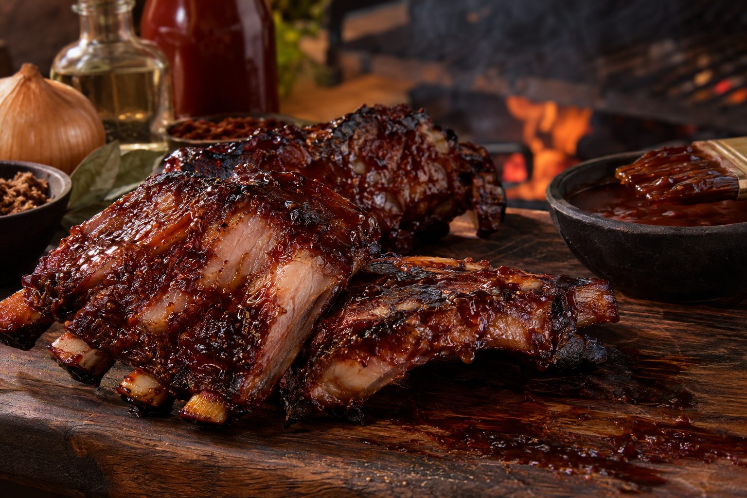 Costelinha com molho barbecue (Outback)